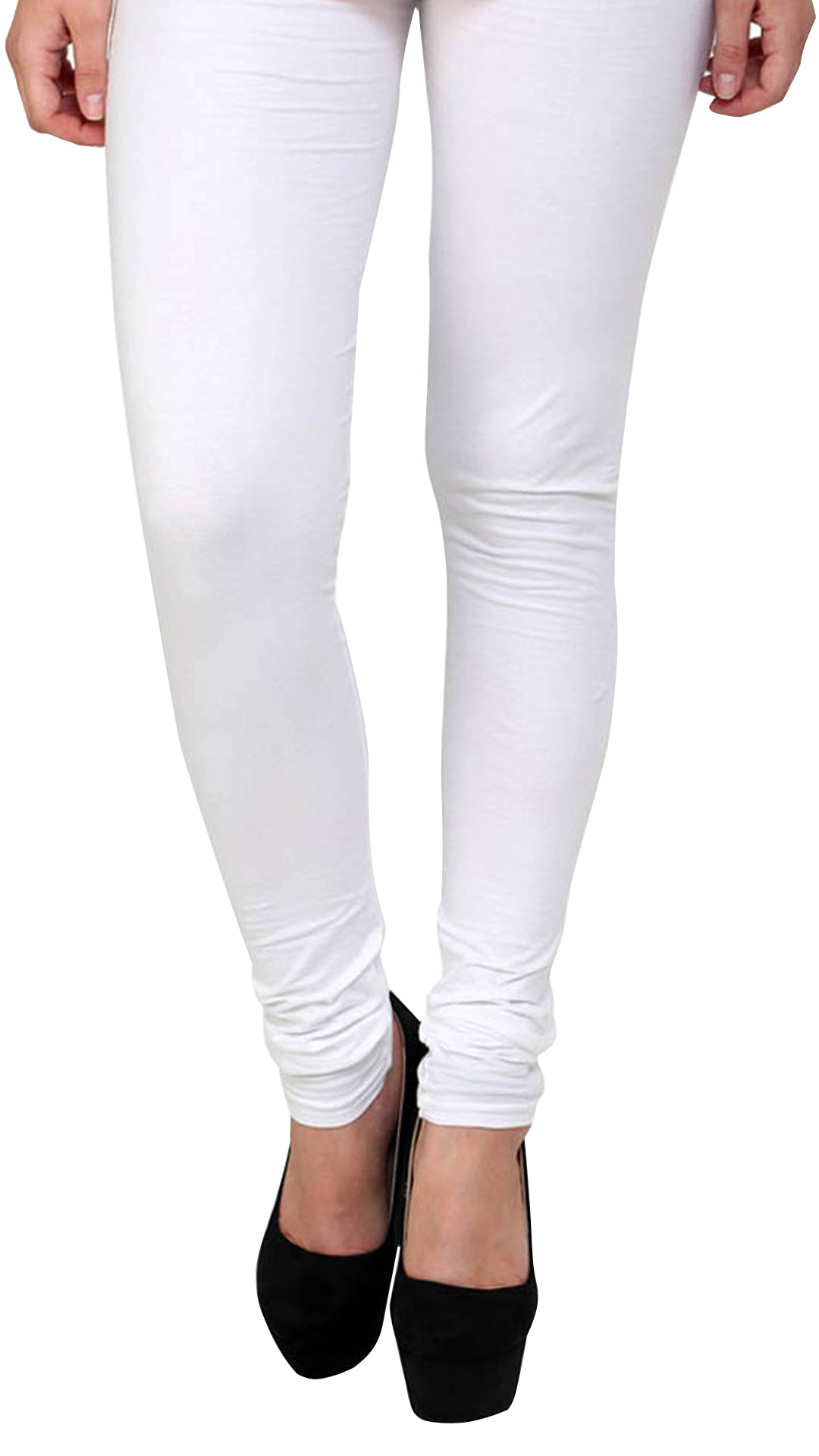 white lycra leggings